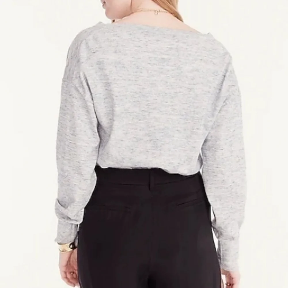 J. Crew Space-dyed Wide V-neck Henley Sweater M